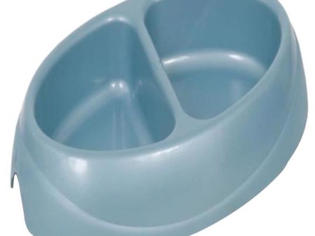 Petmate Assorted Double Diner Plastic 1 cups Pet Bowl For All Pets Online Sale