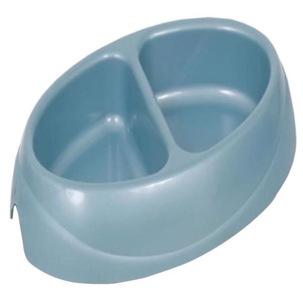 Petmate Assorted Double Diner Plastic 1 cups Pet Bowl For All Pets Online Sale