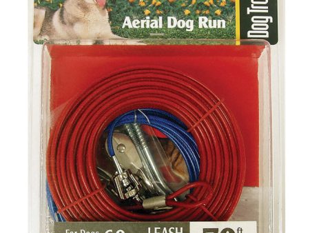 PDQ Red Tie-Out Vinyl Coated Cable Dog Tie Out Large For Sale