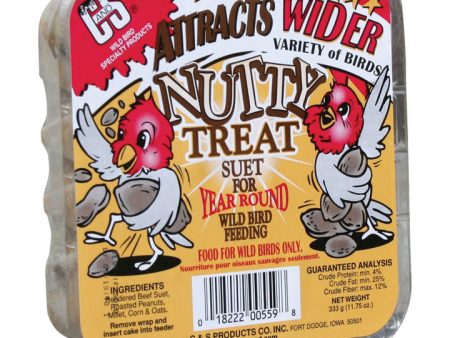 C&S Products Nutty Treat Assorted Species Beef Suet Wild Bird Food 11.75 oz For Cheap