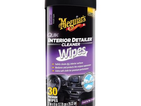 Meguiar s Quik Interior Detailer Multi-Surface Cleaner Wipes 30 ct Cheap