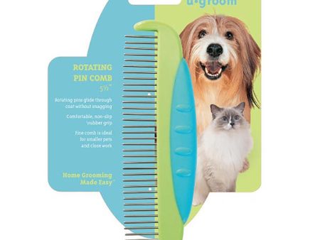 u-groom Blue Green Dog Routing Pin Comb 1 pk on Sale