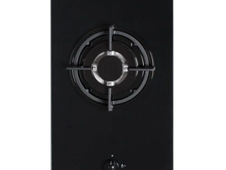 30cm Black Single Burner Glass Gas Hob - SIA GHG101BL Hot on Sale