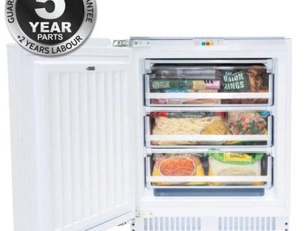 105L White Integrated Under Counter Freezer, 3 Drawer - SIA RFU103 Cheap