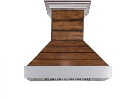 ZLINE Shiplap Wooden Wall Range Hood with Stainless Steel Accent (365BB) Hot on Sale